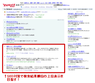 SEO対策で検索結果順位の上位表示を目指す！